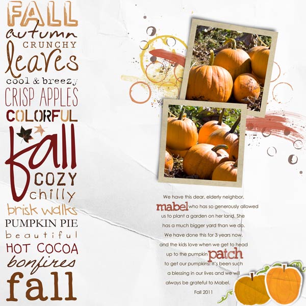 pumpkin patch at Mabel's