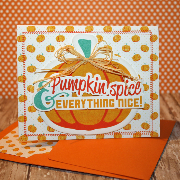 Pumpkin Spice Card With Matching Envie