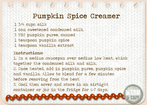 Pumpkin spice creamer