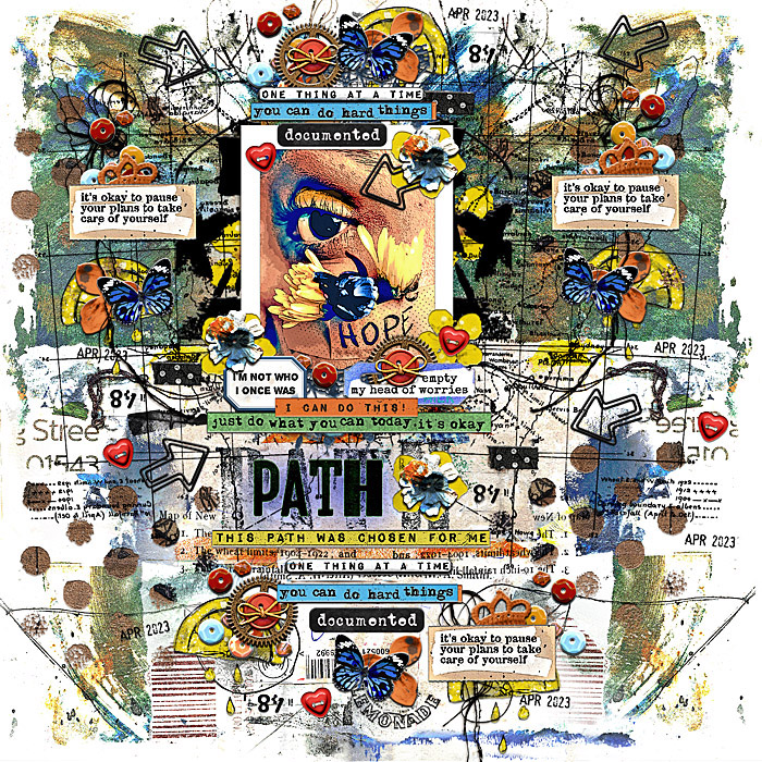 Rachel Jefferies-Mixed Media Challenge-April 2023-Tough Times