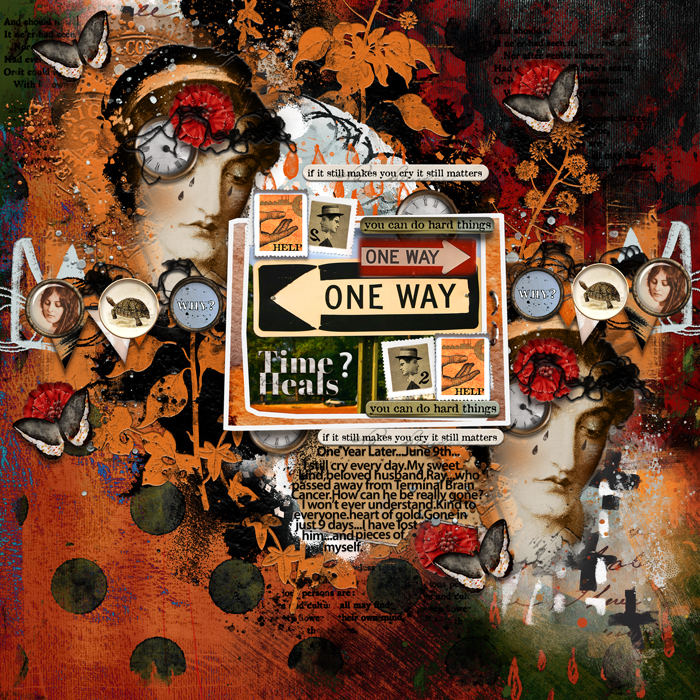 Rachel & Lynn's HMV : Mixed Media Challenge : NO.3 : July 2024 : Hard Days & Hard Nights