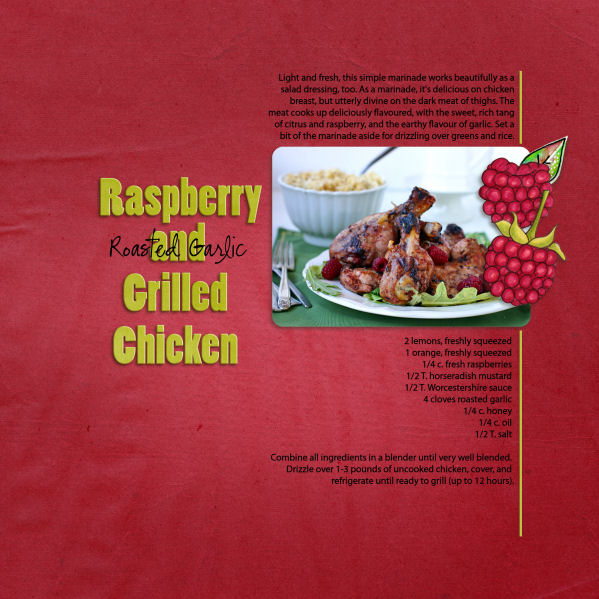 Raspberry and Roasted Garlic Grilled Chicken