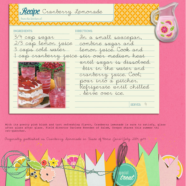recipe Cranberry Lemonaide