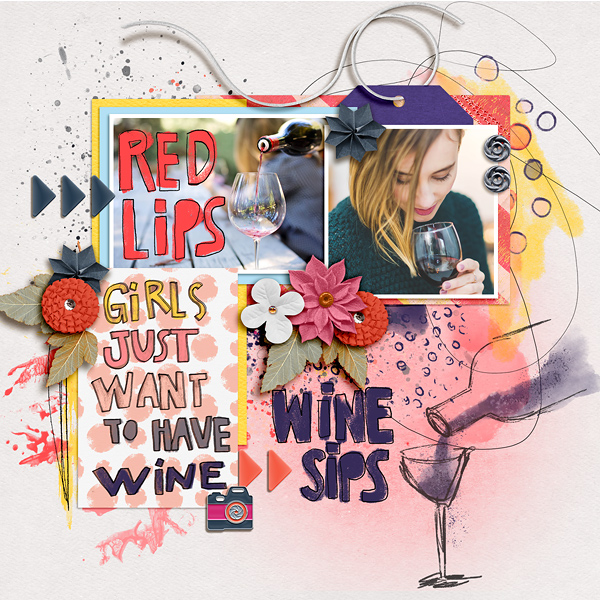 Red Lips Wine Sips