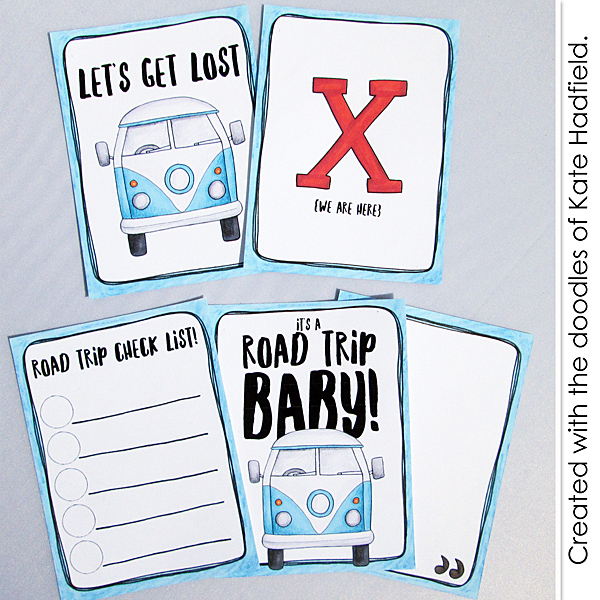 Road Trip journal cards