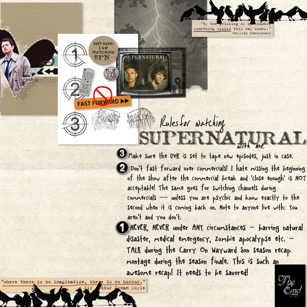 Rules for watching Supernatural with me