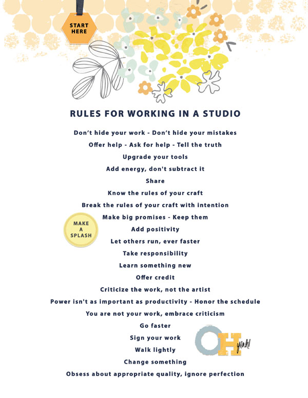 Rules For Working In A Studio web