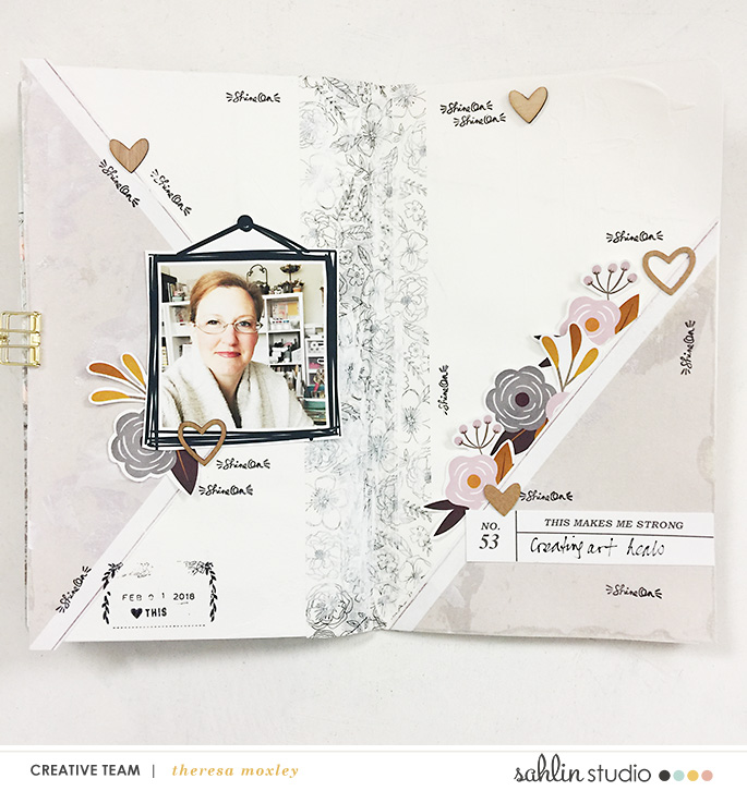 Sahlin Studio Creative Team Theresa Moxle | Hybrid Traveler's Notebook Layout