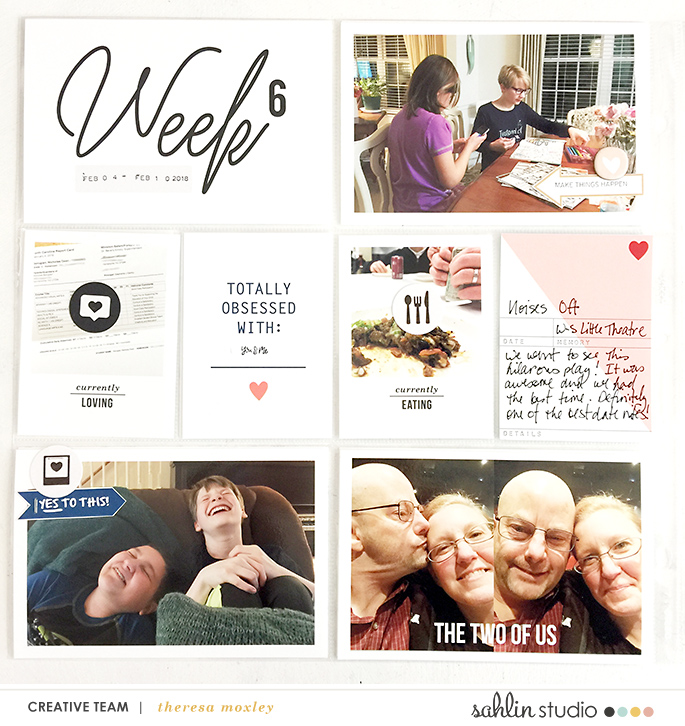 Sahlin Studio Creative Team Theresa Moxley | 2018 Project Life Week 6 Right