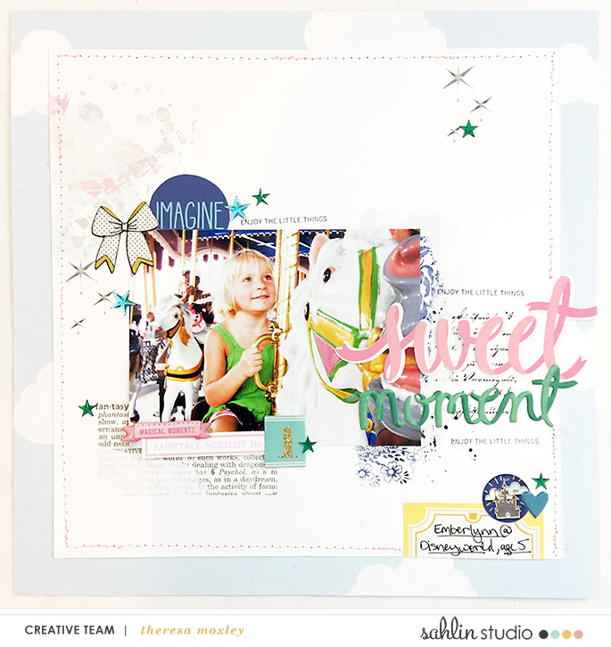 Sahlin Studio Creative Team Theresa Moxley | Hybrid Layout ft. Fantasy Artsy & Pins!!!