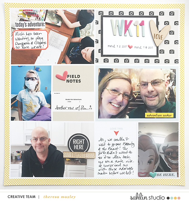 Sahlin Studio CT Theresa Moxley | 2017 Project Life Week 11 ft. You Are Here Right Side