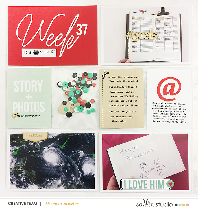 Sahlin Studio CT Theresa Moxley | 2017 Project Life Week 37 Left Side