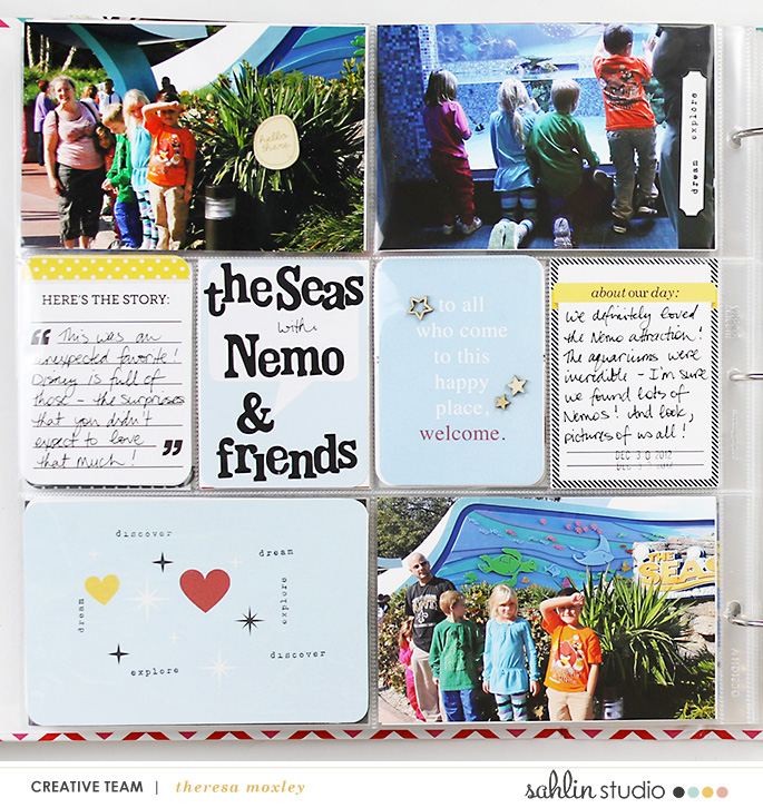 Sahlin Studio CT Theresa Moxley Disney Project Life #10 – Shopping and Nemo & Friends