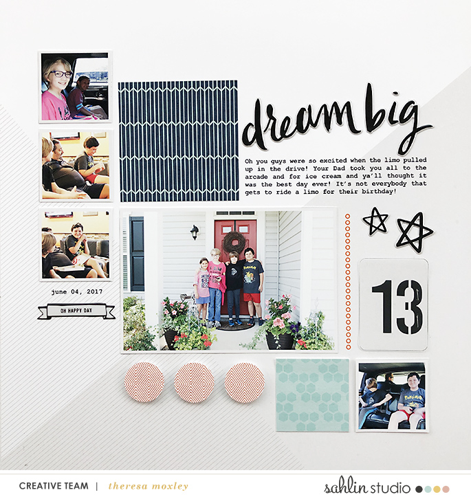 Sahlin Studio CT Theresa Moxley | Dream Big with July Template Plus Like A Boss