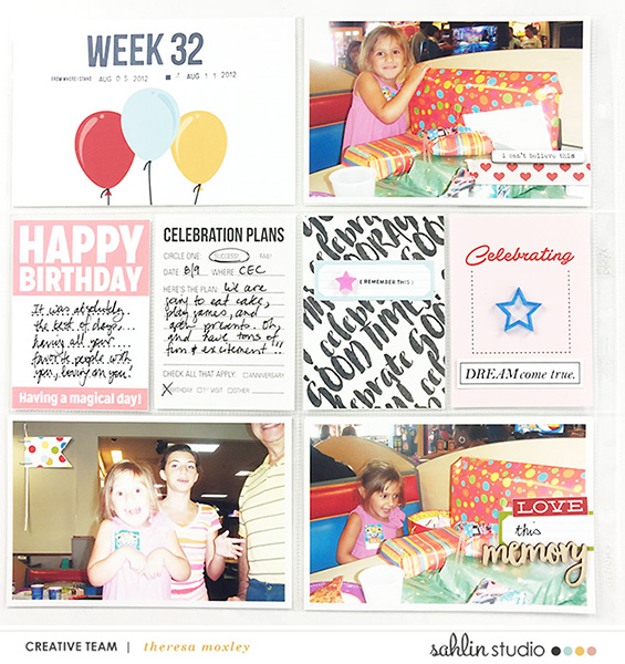 Sahlin Studio CT Theresa Moxley | Left Side 2012 Project Life Week 32 ft. PM Celebrate!!!!