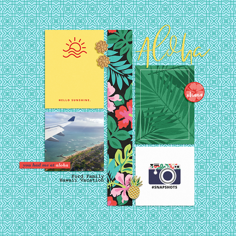 SahlinStudio March Template challenge ((Hawaii Vaca Cover))