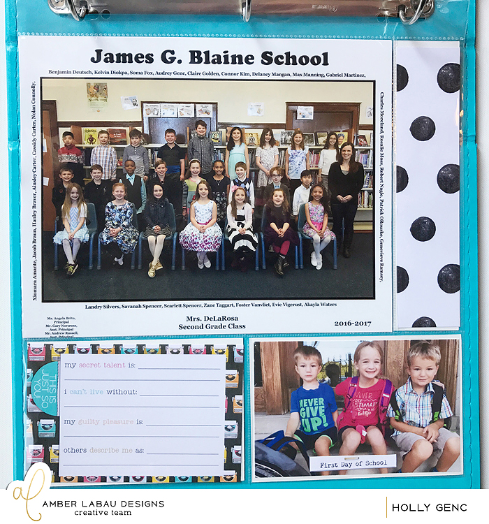 School Album, First Page - Back