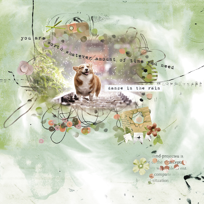 Scraplift Challenge-August-KarenB-3 Layouts Combined Together-It's Raining Again