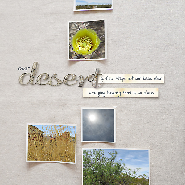 scraplift challenge-Desert Beauty