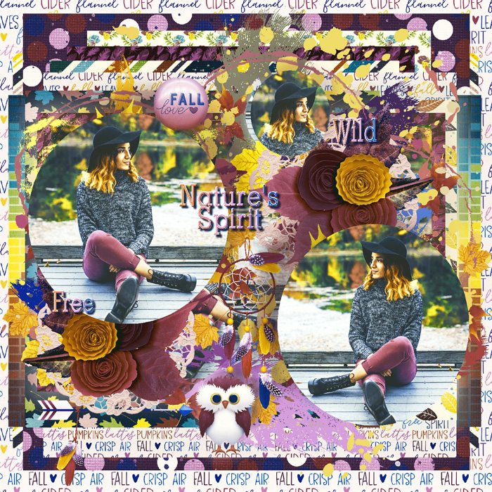Scraplift Challenge-Halloween Bash-October-It's Just Her Nature-Version#2-More Muted