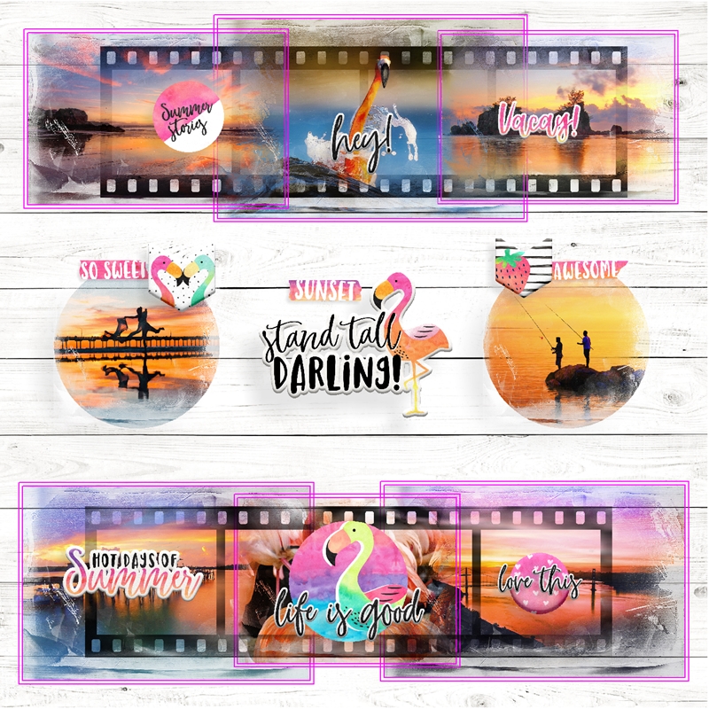 Scraplift Challenge-July-Pocket Page-Sunsets Summertime