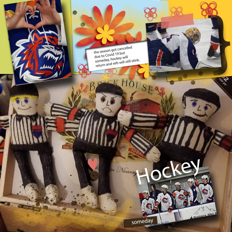 Scrapping With Liz January Template Challenge Hockey