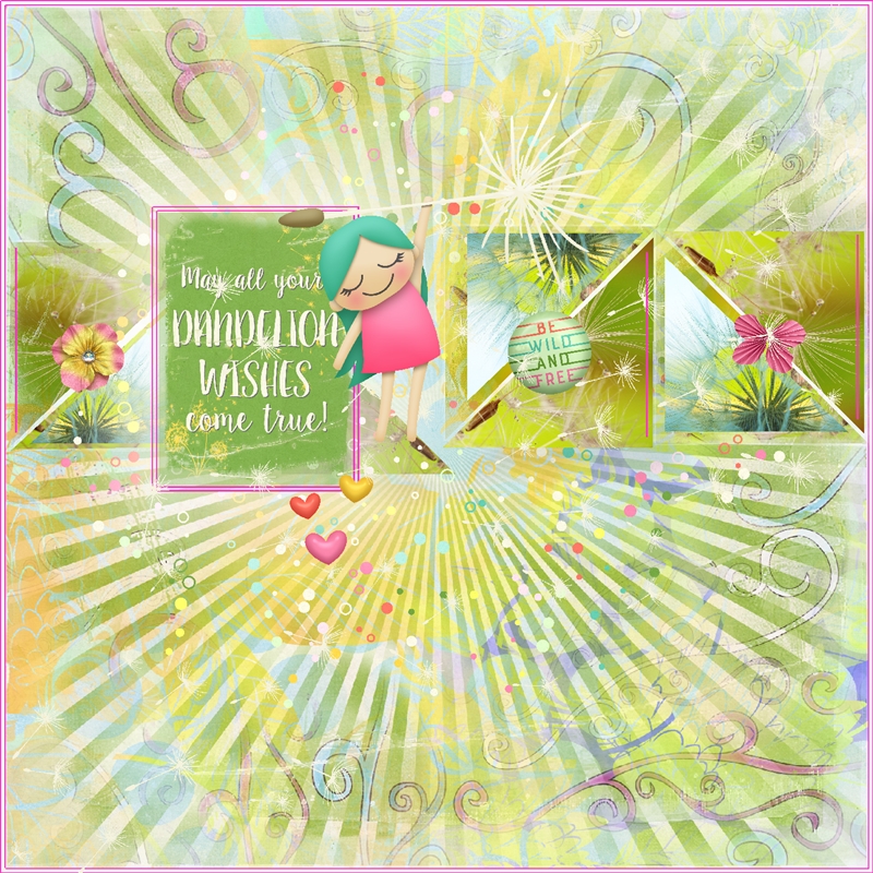 Scrapping With Liz-July-Template Challenge-Triangles-Whimsy Wishes