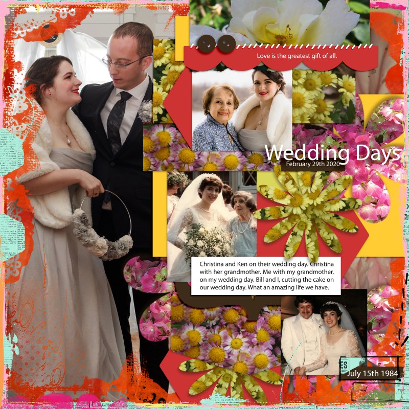 Scrapping With Liz June Template Challenge Wedding Days