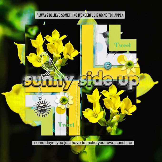 Scrapping With Liz-MBC April 2020 Template Challenge-Sunny Side Up