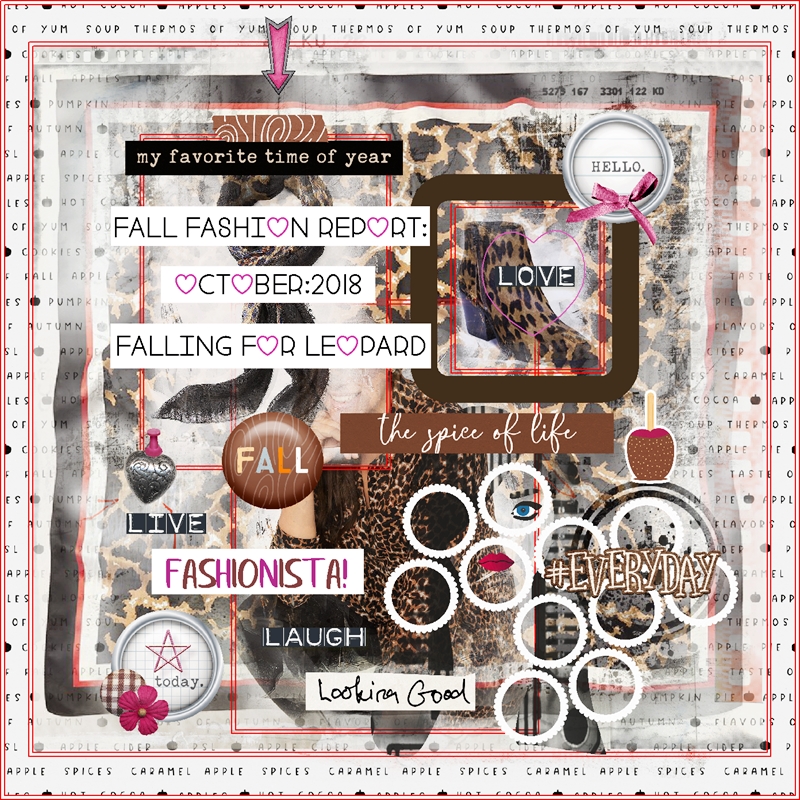 Scrapping With Liz-October-Template Challenge-Fall Fashionista