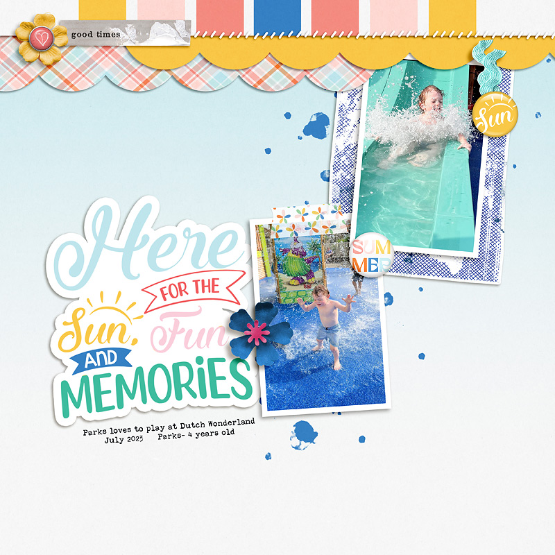 Scrapping with Liz- Template 2023- Sun and Fun Memories