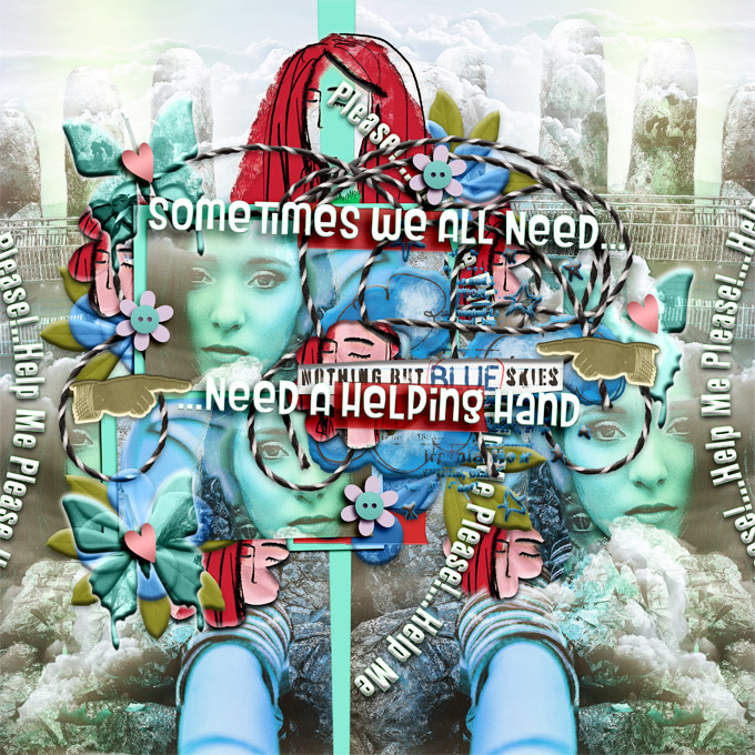 Scrapping With Liz-Template Challenge-December 2020-A Helping Hand Please!
