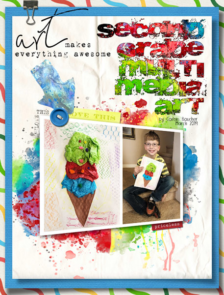 Second Grade Multi Media Art