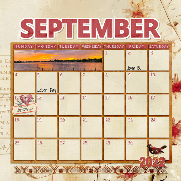 September 2022 Calendar