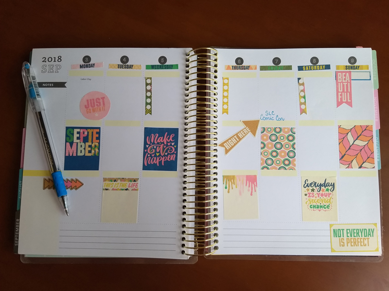 September Planner layout