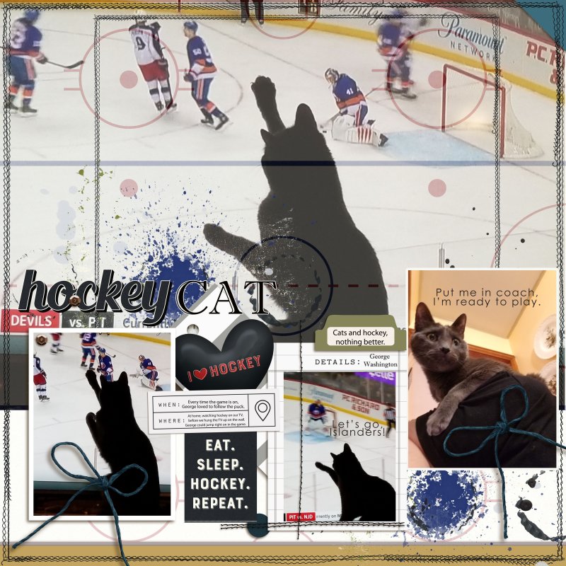September Template Challenge George Washington Hockey Cat