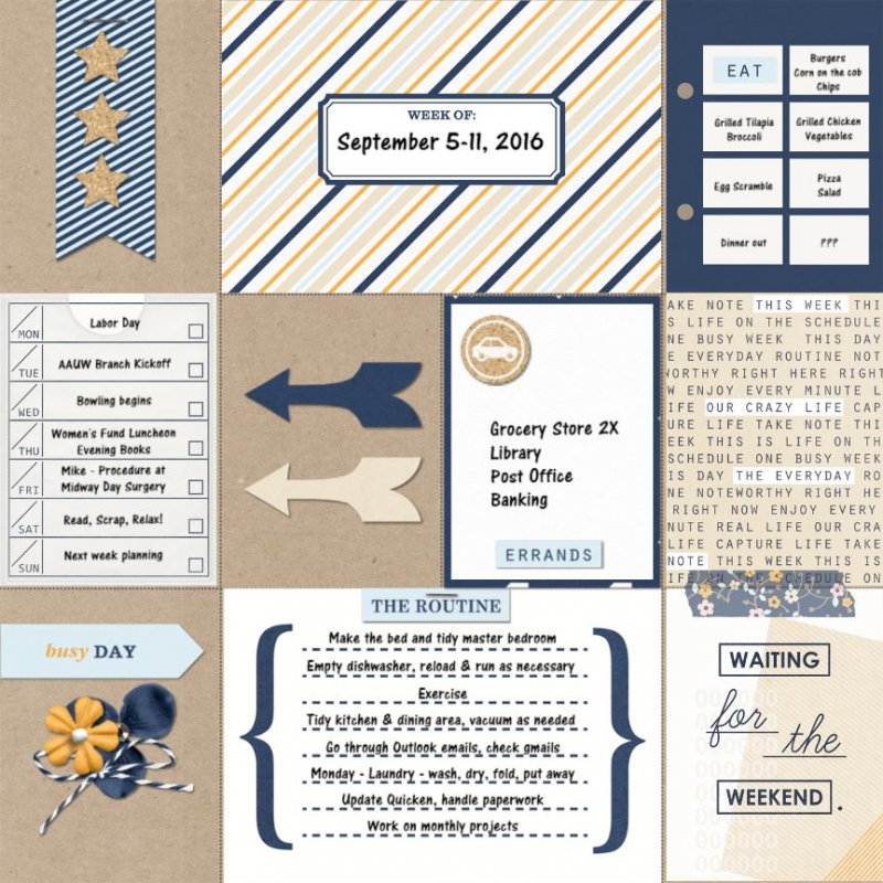 September Week 1 Planner Page