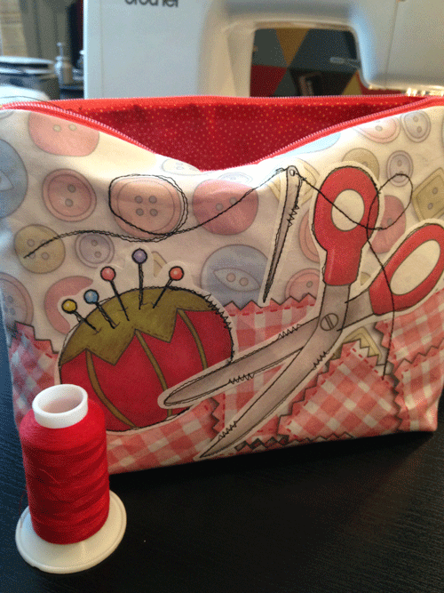 Sewing fabric pouch