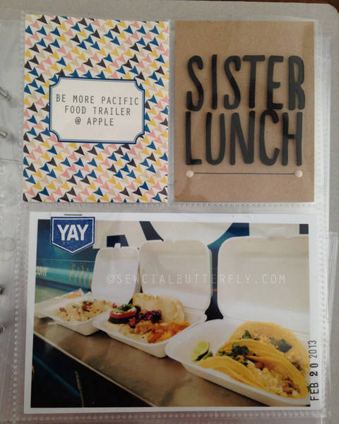 Sister Lunch - Project Life 2013