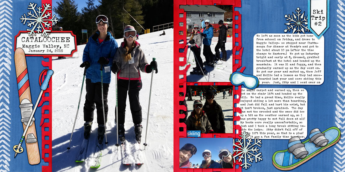 ski trip #2 MoC Day 25- double pager
