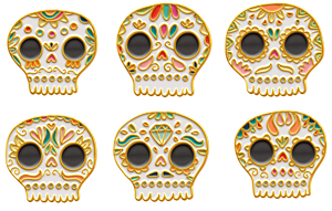 Skulls Gold - JOIN US IN OUT FALL ENAMEL PIN EXCHANGE