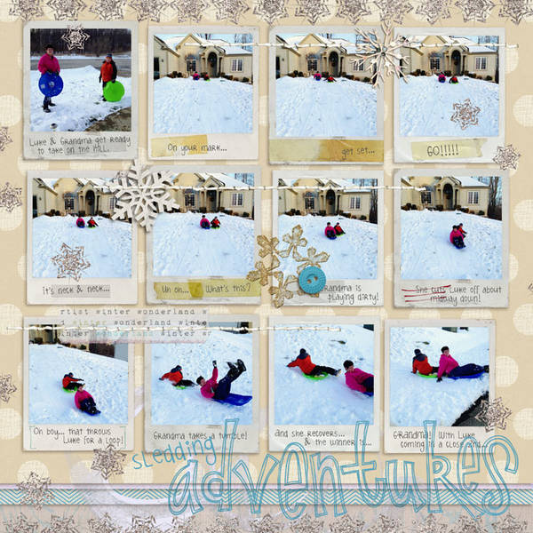 sledding adventures.