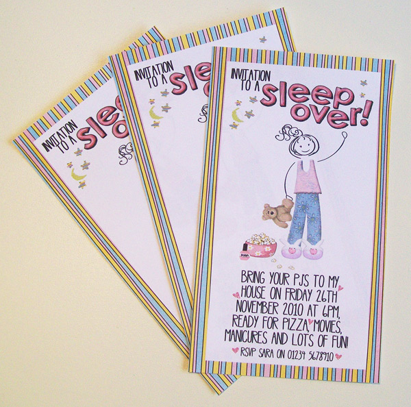 Sleep Over Invites