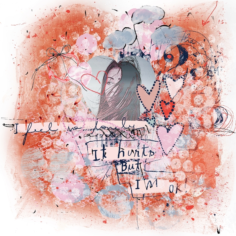 Slow Scrap-Art Journaling-February-Sad Sad Heart