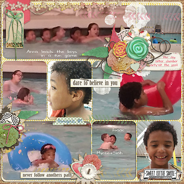Slumber party goes to swimming!