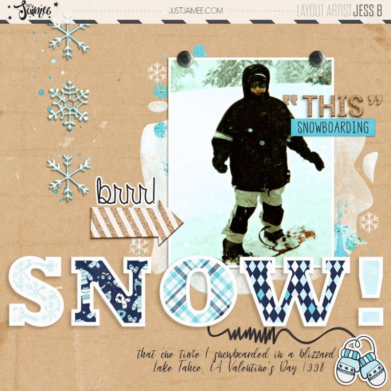 Snowboarding in a blizzard!