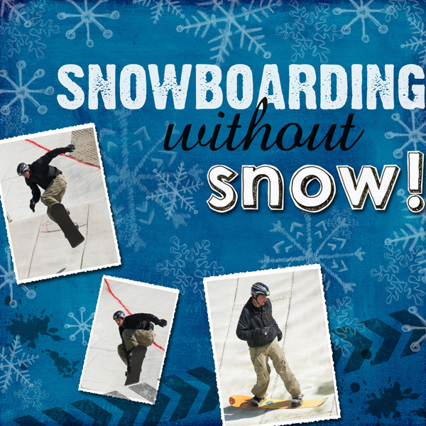 Snowboarding without show
