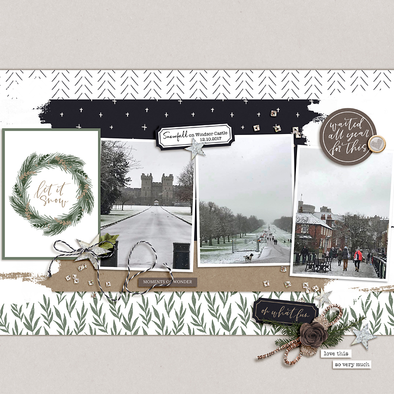 Snowfall on Windsor Castle