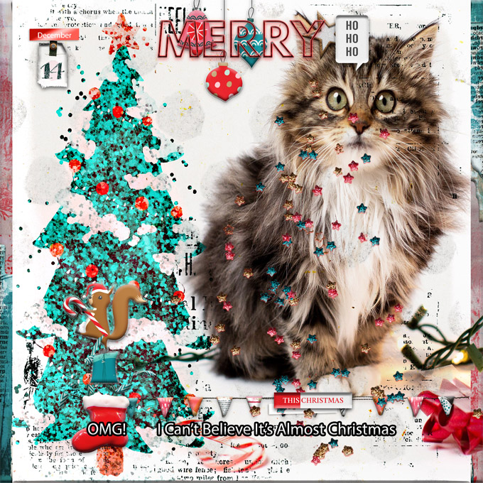 Speed Scrap-December 2020-The Christmas Cat's Meow