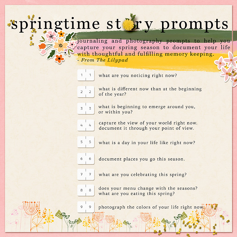 spring story prompts | from the tlp blog